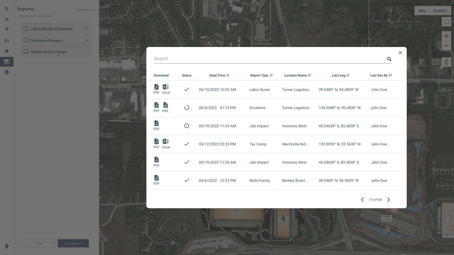 Reports Table Active 1